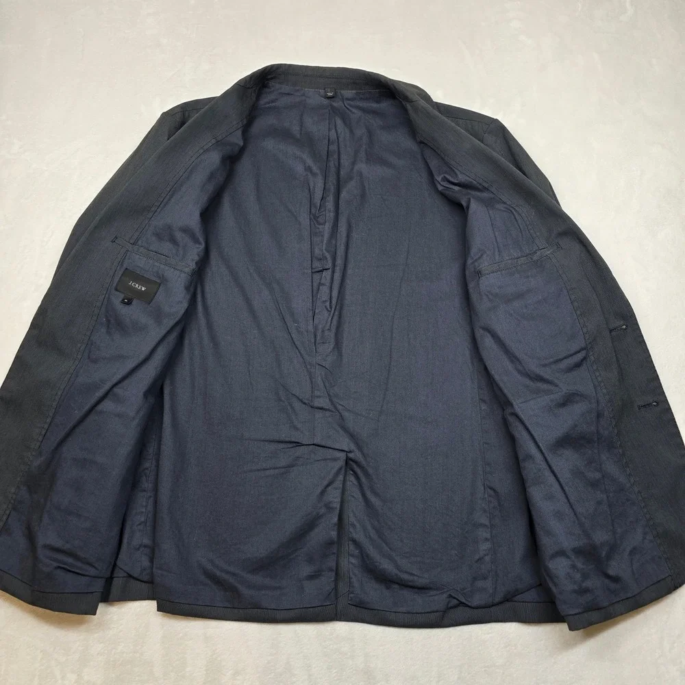 J. Crew Cotton Sport Coat Mens‎ XL Grey Stripe Ludlow Blazer